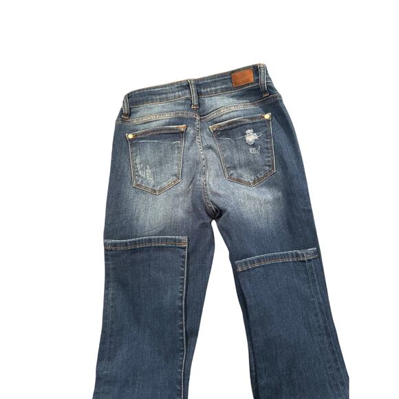 Judy Blue Straight Leg 5/27 Dark Blue Stretch Jeans - Picture 2 of 5